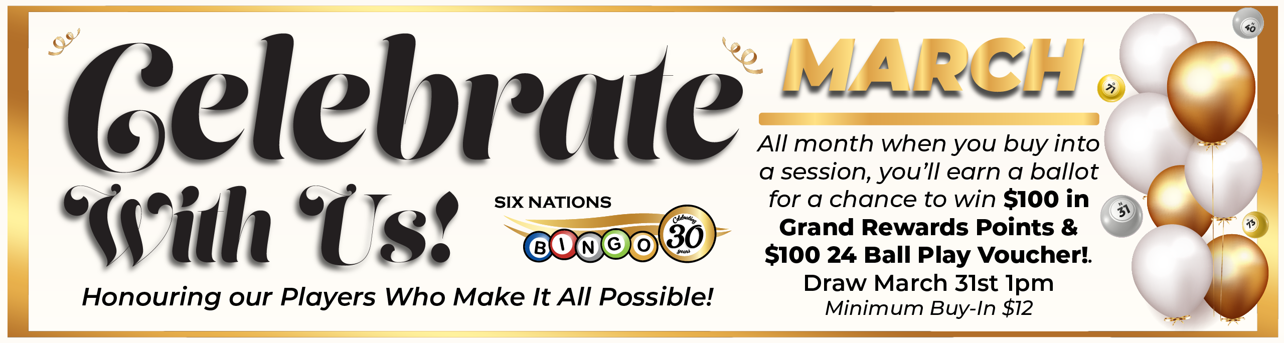 Six Nations Bingo Celebrating 30 Years